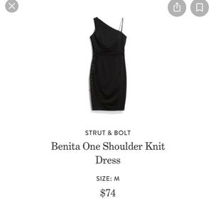 EUC Stitch Fix Strut & Bolt Benita one shoulder dress